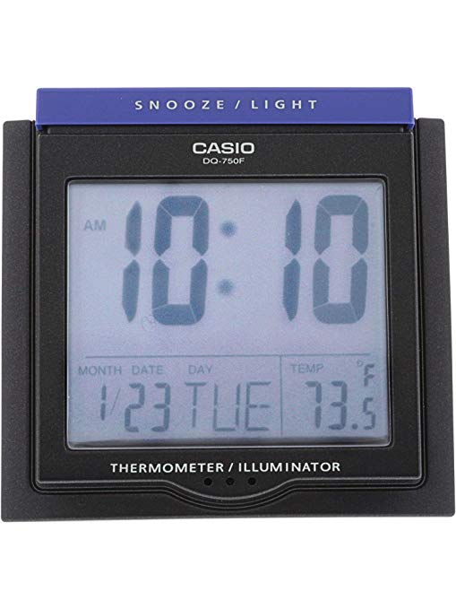Casio #DQ750F-1DF Multi Function Digital Thermometer Table Top Alarm Clock