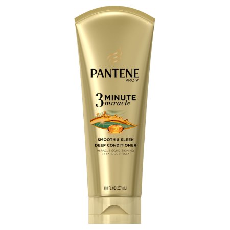 Pantene Smooth and Sleek 3 Minute Miracle Deep Conditioner, 8 Fluid Ounce