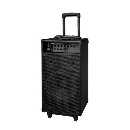 Pyle PWMA1080iBT Bluetooth Wireless & Portable PA Speaker System, Built-in Rechargeable Battery, 30-Pin iPod Dock, Wireless Microphone