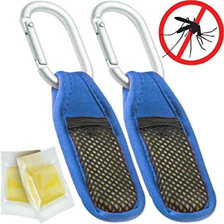 MozGuard Mosquito Repellent Clip (2 Pack) All Natural Citronella Insect Protection for Baby Cribs, Infant Strollers and Kids Bed Nets - No DEET or Bug Sprays