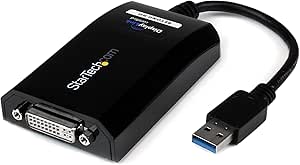 StarTech.com USB 3.0 to DVI/VGA External Video Card Multi Monitor Adapter, 2048x1152, USB 3.0 Graphics Adapter M/F USB32DVIPRO