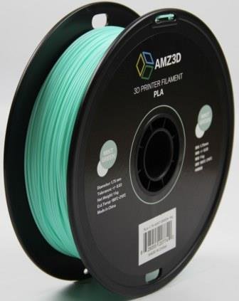 AMZ3D 1.75mm Mint Green PLA 3D Printer Filament - 1kg Spool (2.2 lbs) - Dimensional Accuracy  /- 0.03mm