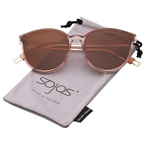 SOJOS Round Sunglasses for Women Mirrored Lens SJ2057