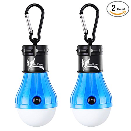 LED Tent Light Bulb with Clip Hooks, Small But Bright 150 Lumens LED Hanging Night Light for Kids, Battery Powered Gear Light Bulb for Outdoor/Indoor Illumination