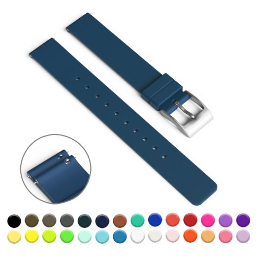 GadgetWraps 14mm Silicone Strap / Band for Pebble Time Round Watch with Quick Release Pins (Police Box Blue)