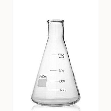 PYREX 1L Narrow Mouth Erlenmeyer Flasks with Heavy Duty Rim, Ea