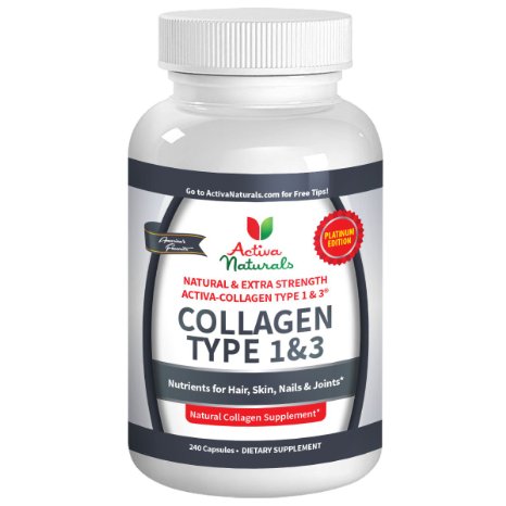 Activa Naturals Collagen Type 1 and 3 Supplement - 240 Caps