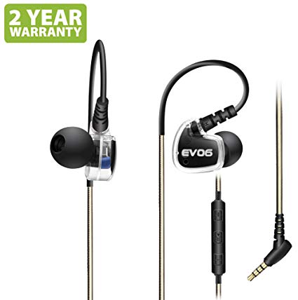 Earphones In Ear Headphones Earbuds with Microphone Mic Stereo and Volume Control Waterproof Wired Earphone For iPhone Samsung Android Mp3 Players Tablet Laptop 3.5mm Audio Black