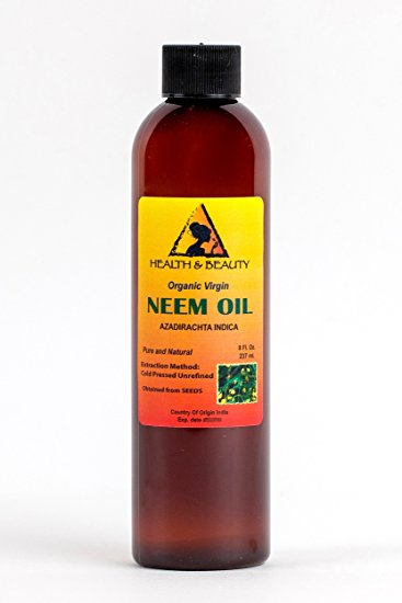 Neem Oil Organic Unrefined Concentrate Virgin Raw Cold Pressed Pure 8 oz