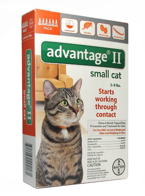 Advantage II (Cat) Feline -Orange 5-9 lbs, 6-pk