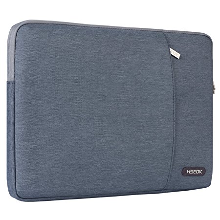 Laptop Sleeve, HSEOK Waterproof Fabric Polyester Pouch Sleeve Carrying Case Bag Cover for 12.9 iPad Pro & 13-13.3 inch Notebook Computer / MacBook Air / MacBook Pro, Dark Gray