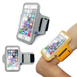 iPhone6 Plus Sports Armband Nancys shop Easy Fitting Sports Universal Armband With Build In Screen Protect Case Cover Running band Stylish Reflective Walking Exercise Mount Sports Sports Rain-proof Universal Armband Case Key Holder Slot for Iphone 6 Plus 55 Inch Grey