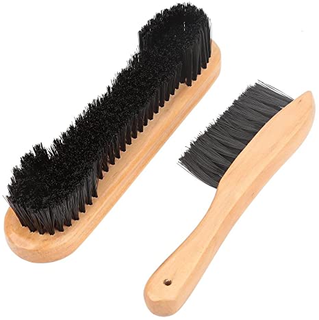 great-fyl OhhGo 2pcs Billiards Pool Table Rail Brush Set Wood Cleaning Tools Accessory with Handle and Hanging Hole