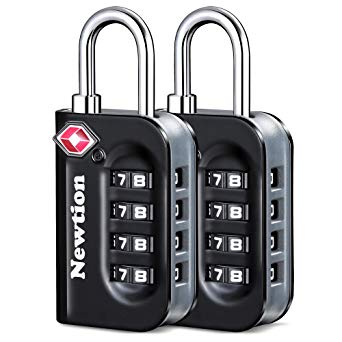 Newtion TSA Lock 2 Pack,TSA Approved Luggage lock,Travel Lock with Double Color Alloy Body,Combination Padlock for Luggage