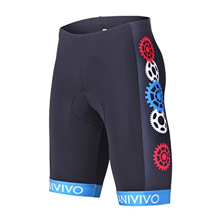 Anivivo 3D GEL PADDING CYCLING SHORTS with Italian imported Non-slip Belt,bike shorts