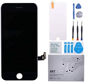 DRT iPhone 7plus Screen Replacement 5.5", LCD Touch Screen Digitizer Assembly Set   Premium Glass Screen Protector Free Repair Tool Kits (7plus Black)