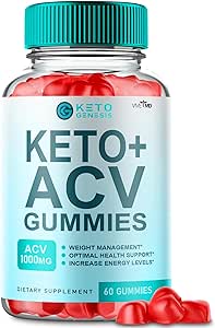 Keto Genesis Supplement - Official Formula - Genesis Keto ACV Gummies, Keto Genesis Gummies, Extra Strength with Apple Cider Vinegar Vitamin B6, Genesis Keto ACV Gummies 1000mg Reviews (60 Gummies)