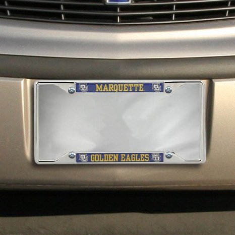 NCAA Marquette Golden Eagles Domed Chrome License Plate Frame