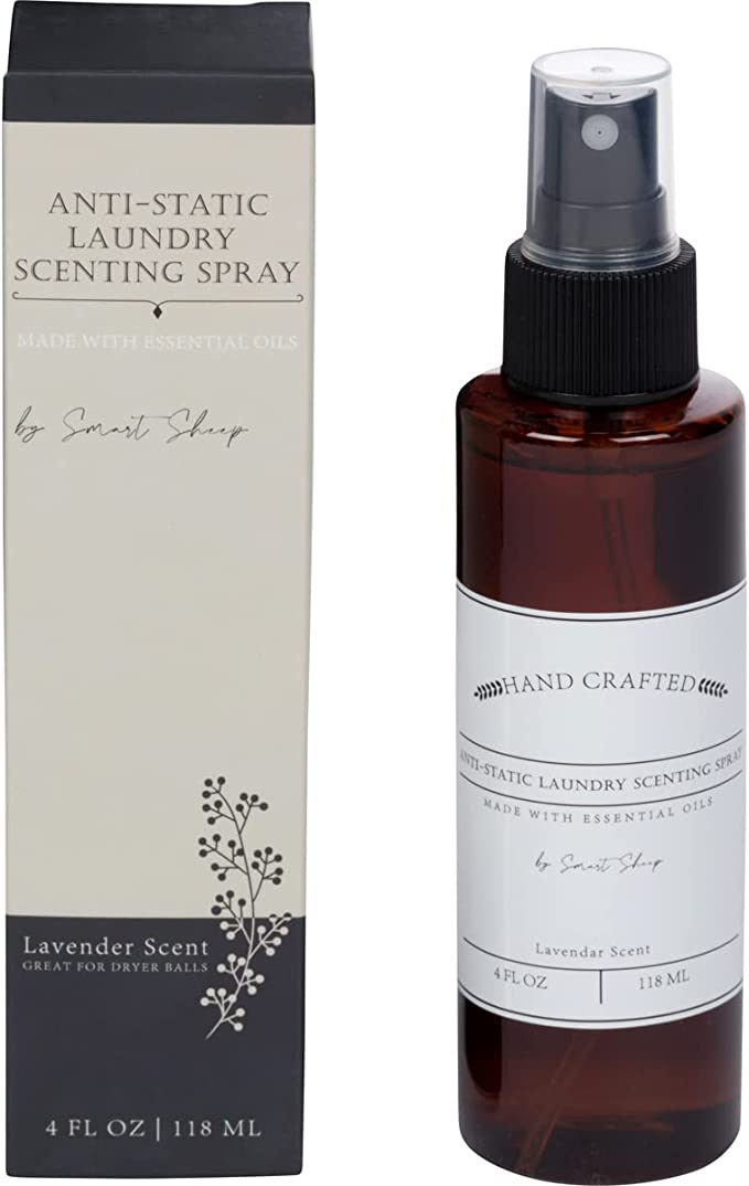 Anti-Static Laundry Scenting Spray with Essential Oils (Lavender, Lemon, Orange) (Lavender)