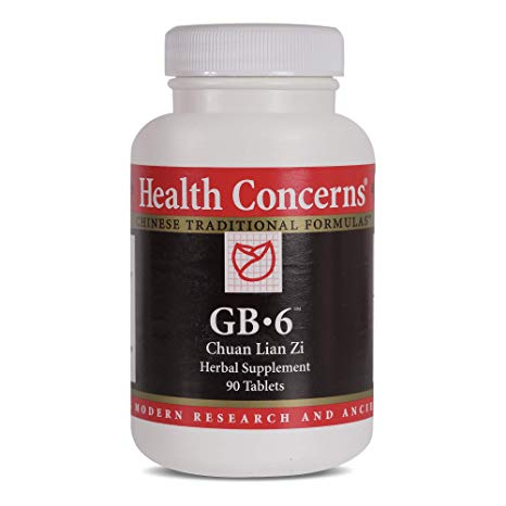 Health Concerns - GB-6 - Chuan Lian Zi Chinese Herbal Supplement - Urinary System Support - with Curcuma Tuber - 90 Tablets per Bottle