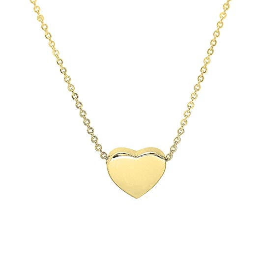 KUIYAI Tiny Heart Necklace Simple Charm Pendant Choker Gift for Women
