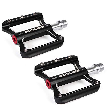 AOOKEY Bike Pedals Aluminum Alloy with 10 Antiskid Bicycle Cycling Pedals for Mountain Bike Road Bike Hybrid Bicycle and BMX