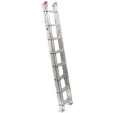 Werner D1116-2 200-Pound Duty Rating Aluminum Flat D-Rung Extension Ladder 16-Foot