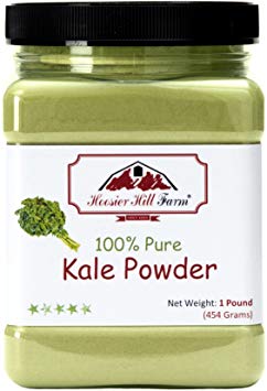 Kale Powder Pure 1 Pound (454 Grams) Natural Alkaline Diet Superfood Ingredient by Hoosier Hill Farm