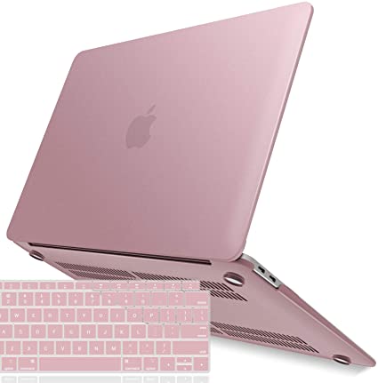 IBENZER MacBook Air 13 Inch Case 2020 2019 2018 New Version A1932, A2179, Hard Shell Case with Keyboard Cover for Apple Mac Air 13 Retina with Touch ID, Rose Gold, MMA-T13MPK 1A