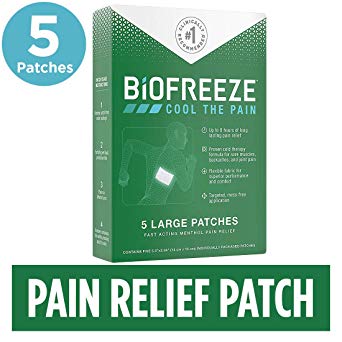 Biofreeze Pain Relief Patch, Large, Box of 5