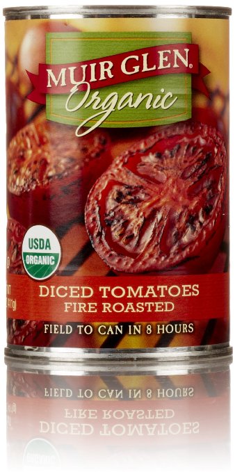 Muir Glen Organic Diced Tomatoes, Fire Roasted, 14.5 Ounce (Pack of 4)