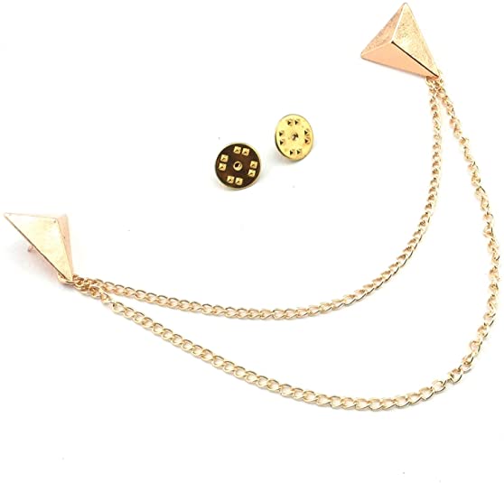 iNewcow Fashion Jewelry Gold Stud Collar Chain Brooch