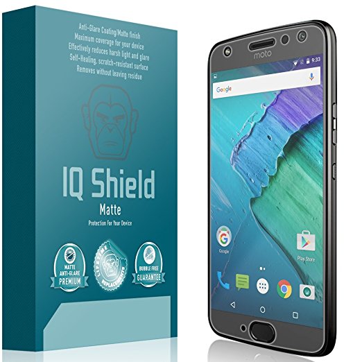 Moto X4 Screen Protector, IQ Shield Matte Full Coverage Anti-Glare Screen Protector for Moto X4 (4th Generation, 2017) Bubble-Free Film