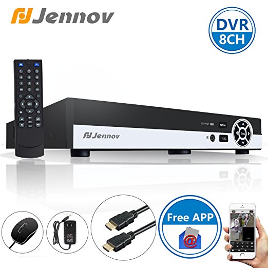 Jennov 8 Channel H.264 960H Digital Video Recorder DVR For Security Surveillance Camera System Mobile Phone Remote View With Free HDMI Cable