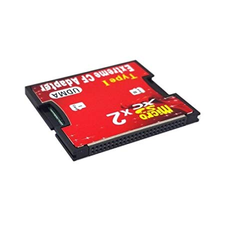 Dual Slot TF or MicroSD Micro SD to Type I Compact Flash Card CF Reader Adapter for Nikon Cannon Carema CableCC