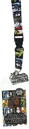 Star Wars Multi-Character Double Sided Lanyard Keychain ID Holder With Charm