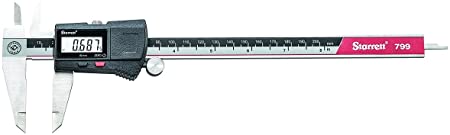 Starrett EC799A-8/200 Electronic Caliper, Stainless Steel, 0.01mm (0.0005") Resolution and 0-200 mm (0-8") Measuring Range