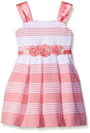 Bonnie Jean Girls Linen Stripe Party Dress