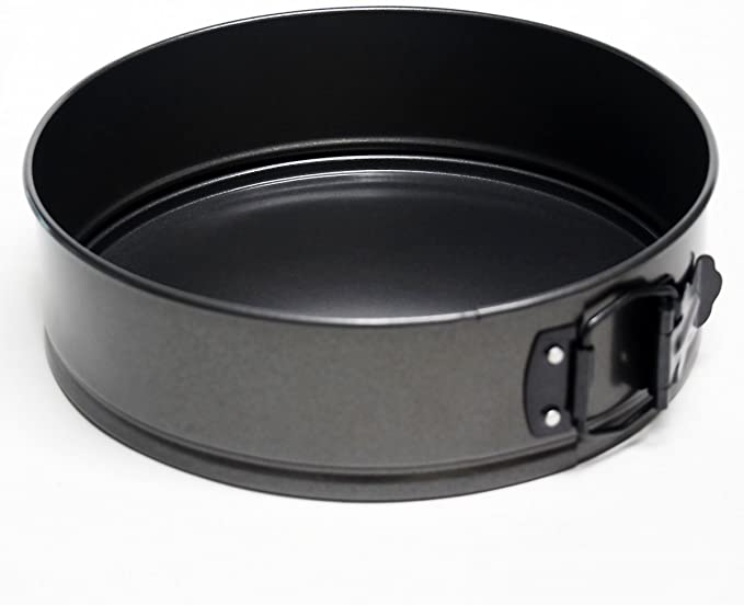 Springform Pan 10 Inch, TOPTIER Non-Stick 10 Inch Springform Pan with Leakproof Bottom and Easy-Release Buckle, 10-inch Spring Form Pan for Round Cheesecakes, Pizzas and Quiches, Black