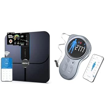 RENPHO Smart Scale with TFT LCD Display, RENPHO Tape Measure, Smart Body Measuring Tape Weight Loss