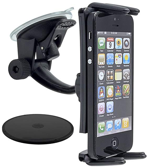 Arkon Windshield Dash Phone Car Mount for iPhone X 8 7 Plus 8 7 6S Galaxy S8 S7 Note 8 iPad mini Retail Black