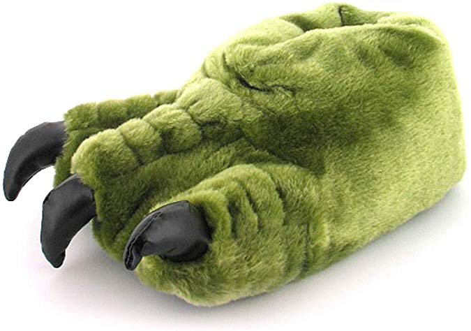 Mens/Gents Green Novelty Monster Claw Slippers Ideal Christmas Gift