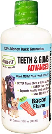 Liquid-Vet Advanced Teeth & Gums Supplements for Dogs | Dental Care for Dogs | Oral Mouth Care | Tartar   Plaque   Gingivitis