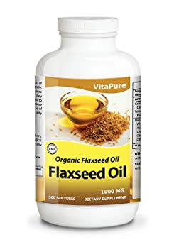VitaPure Flaxseed Oil 1000 mg 360 Softgels