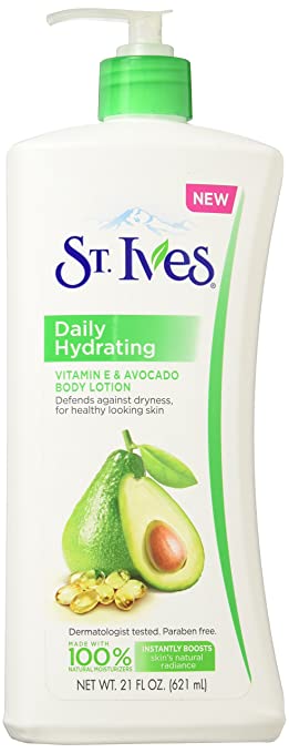 St. Ives Daily Hydrating Vitamin E & Avovado Body Lotion 21 oz (Pack of 2)