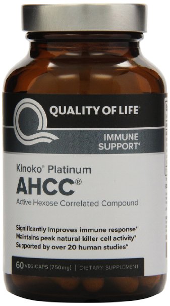Quality of Life Kinoko Platinum AHCC 750 Mg 60 Ct