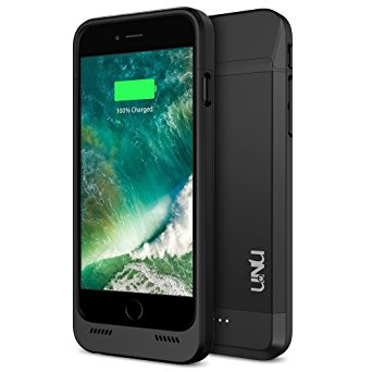 iPhone 7 Plus Battery Case, UNU DX Charger Case for iPhone 7/6S/6 Plus [MFI Apple Certified] 4100mAh Portable Charger Rechargeable External Battery Pack Charging Cases for iPhone 7/6S/6 Plus - Black
