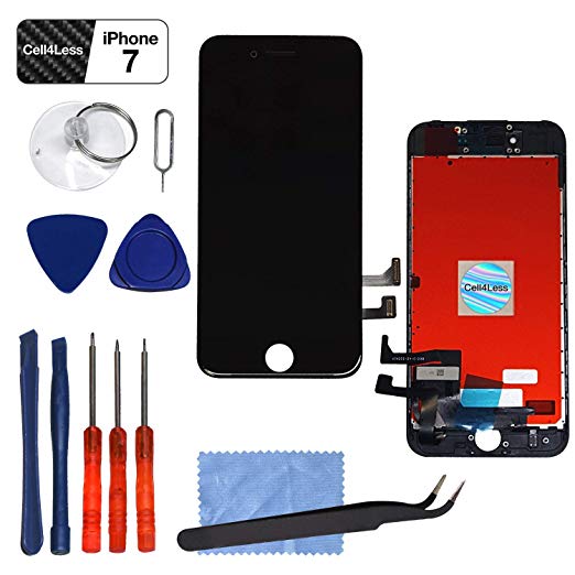 CELL4LESS LCD Touch Screen and Digitizer Assembly for The iPhone 7-4.7inch Model (for iPhone 7 Black)