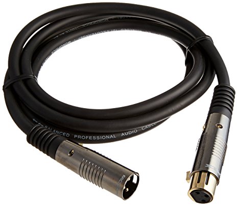 Monoprice 104751 6-Feet Premier Series XLR Male to XLR Female 16AWG Cable