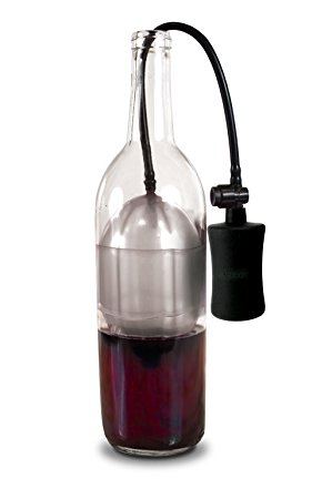 Air Cork Wine Preserver (with spare balloon) - as seen on Shark Tank (Charcoal - Barrel)